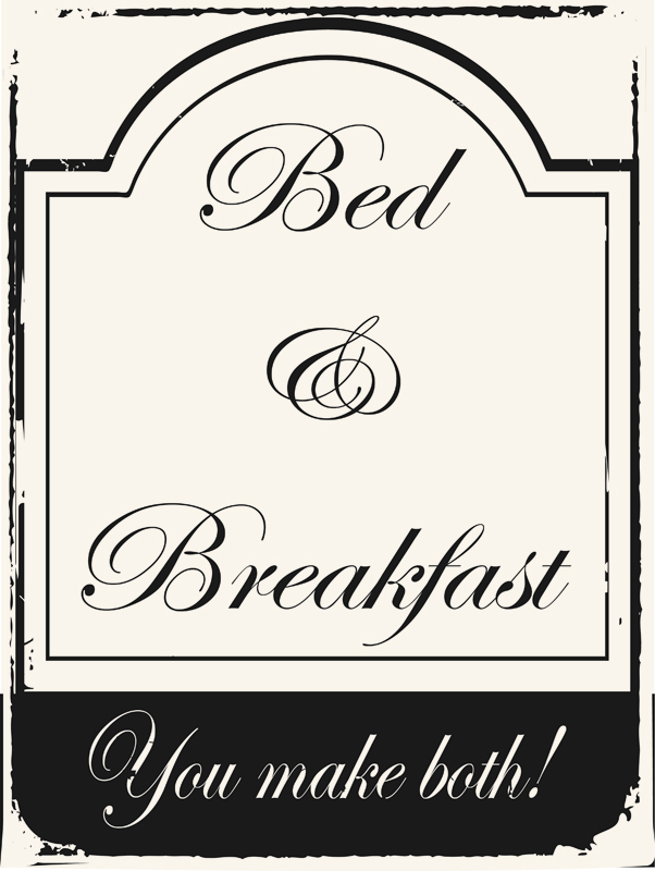 Bed And Breakfast | Original Metal Sign Company